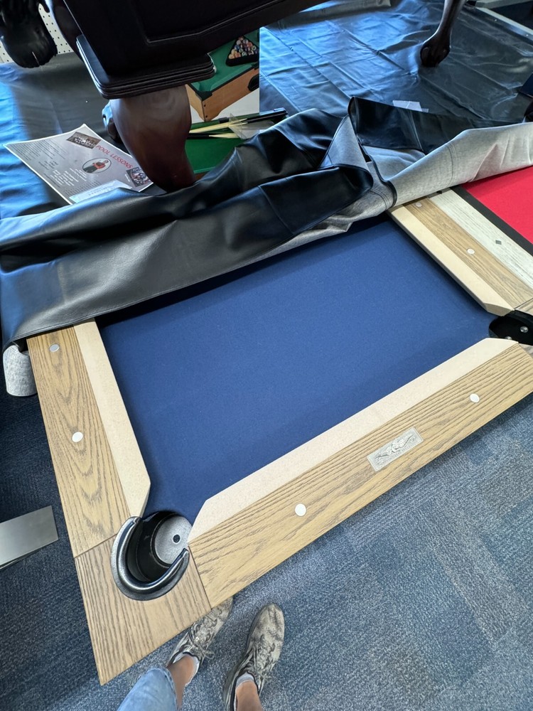 7' Invitational with Teflon Two Tone Pool / Billiard Table Felt Fabric Cloth