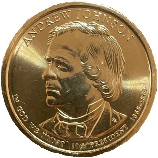 2011 Andrew Johnson Presidential Dollar From Mint Roll D