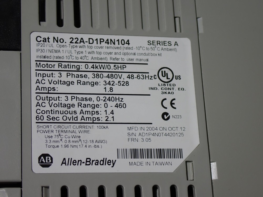 Johnson Controls A319 Temperature Controller Used