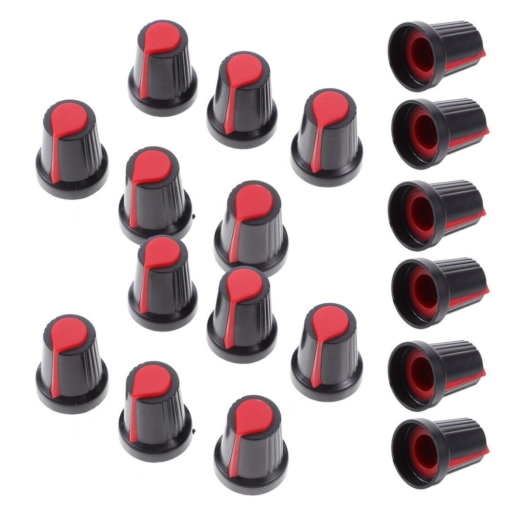 50 Pcs Volume Tone Control Knobs Caps Aluminum Alloy Audio Potentiometer