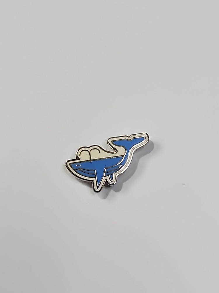 Cartoon Whale Lapel Pin Blue Color