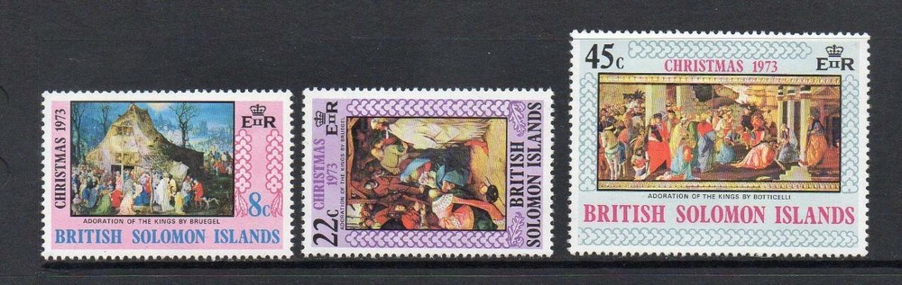 SOLOMON ISLS MNH 1973 SG247-249 CHRISTMAS