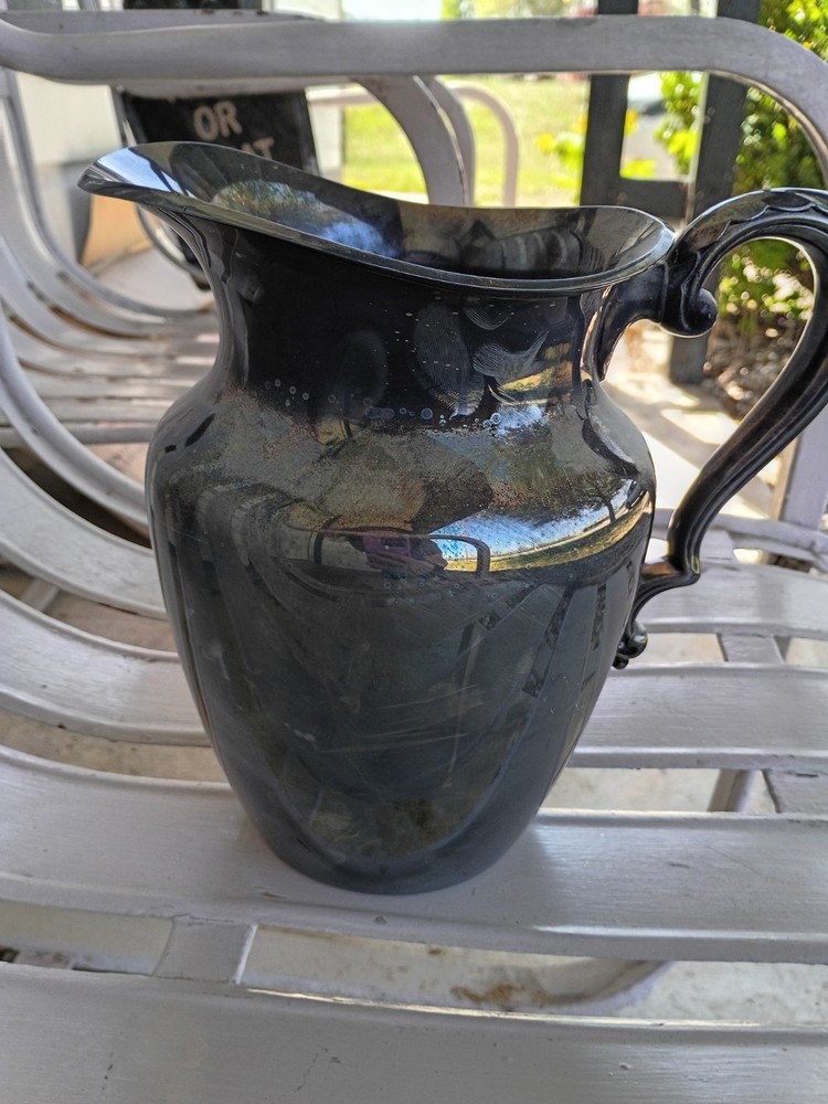 Wallace Silverplate Pitcher Antique US Metalware
