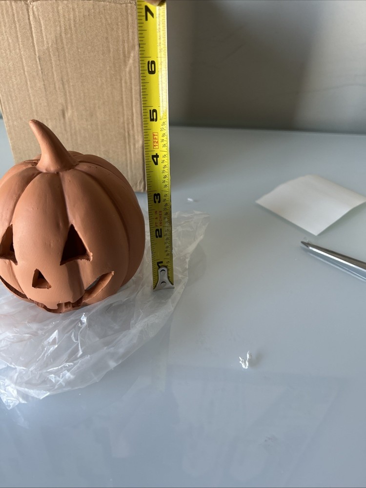 5’’ Terracotta Pumpkin Ornament. Open Box