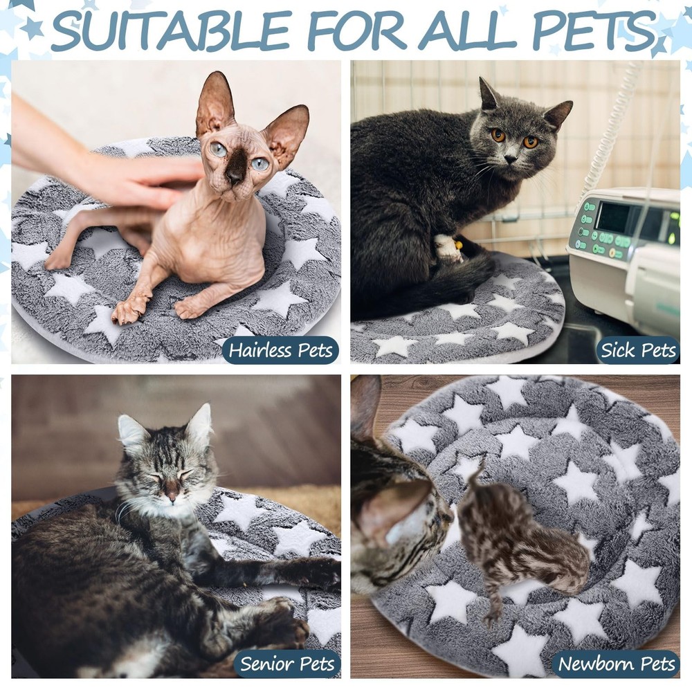 2 Pack Self Warming Cat Mat Self Heating Pad Bed Reversible Machine Washable ...