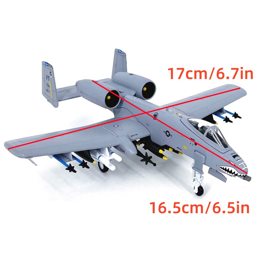 1:100 Scale US A-10A Attack Plane Finished Prototype Military Airplane Model