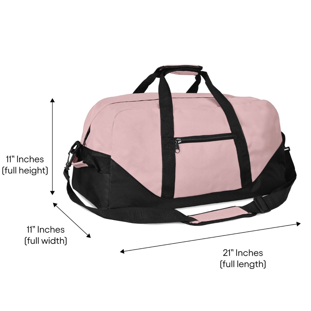 21" Large Duffle Bag with Adjustable Strap (Pink)