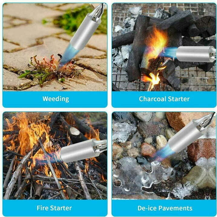 Propane Weed Torch Burner Ice Melter Push Button Igniter With 79" Hose Portable