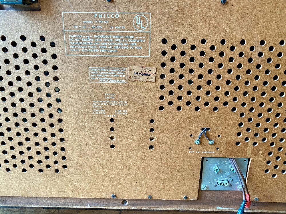 Mid Century Stereo Record Console by Philco