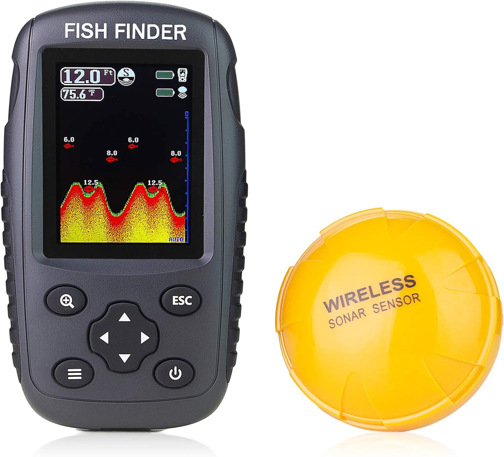 Castable Wireless Fish Finder with Color Screen & Rechargeable Sensor