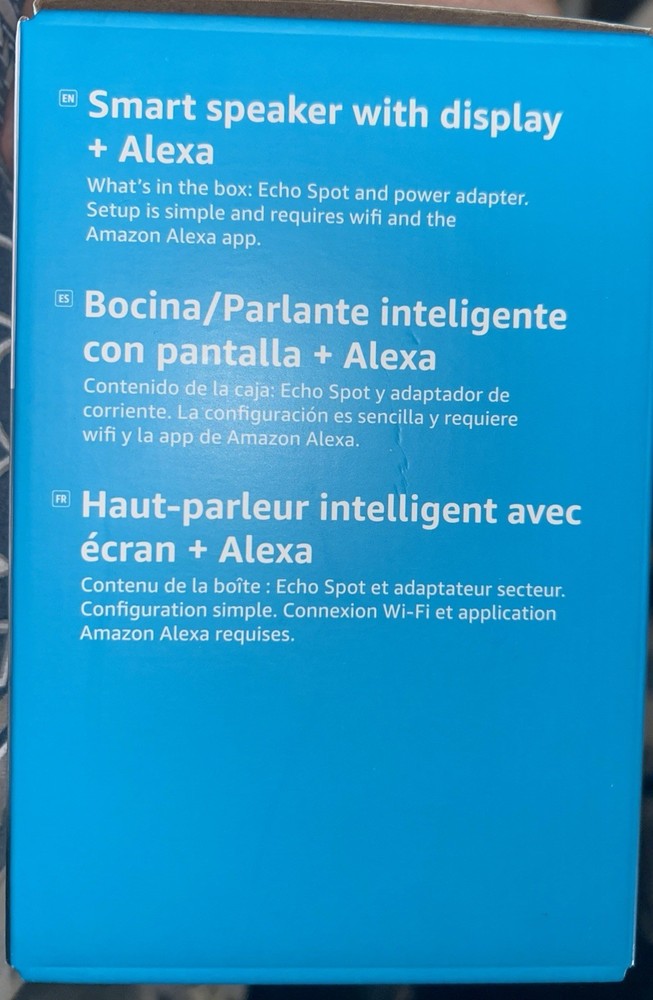 New Amazon Echo Spot Smart Alarm Clock - Ocean Blue