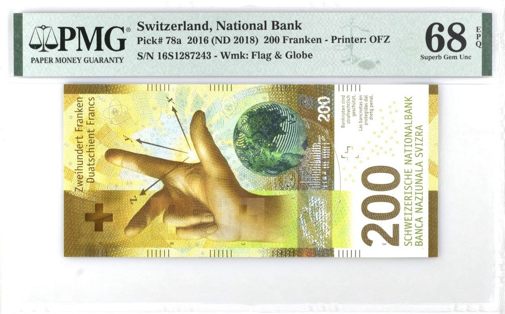 200 Francs 2018 PMG 68 EPQ TOP POP