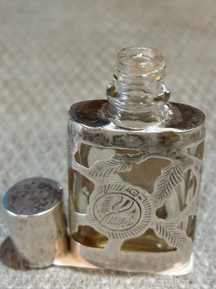 Sterling Silver perfume/beard oil bottle