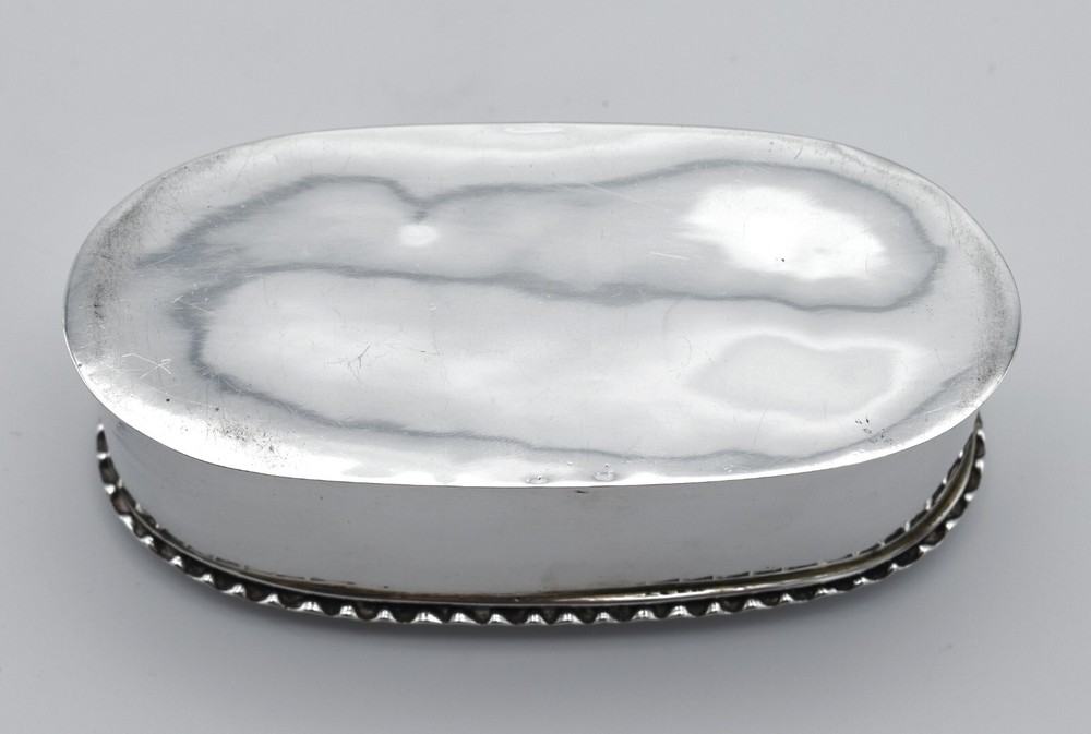 Antique Victorian Solid Silver Trinket Box Jewellery Box Table Snuff 1899