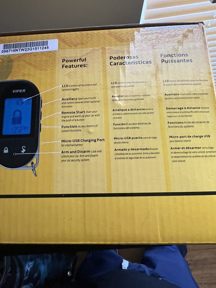 Viper LCD 2 Way Remote Start System One Mile Range. 5706v Viper