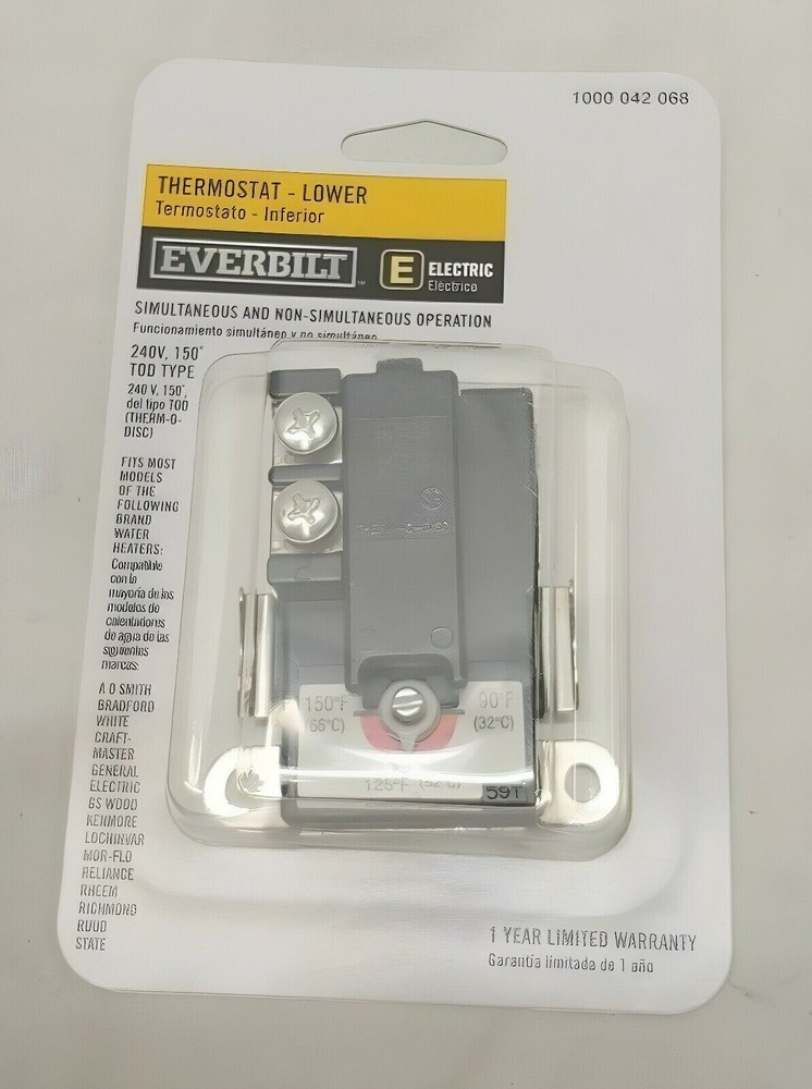 Everbilt Thermostat Lower TOD Type 1000 042 068