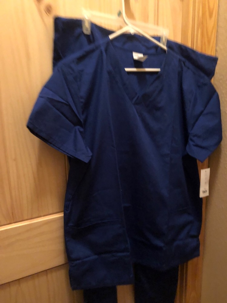 Vital threads galaxy blue scrub set size XL—-NWT