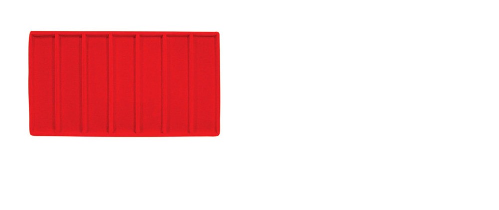 5 Red 7 Compartment Bracelet Display Tray Inserts