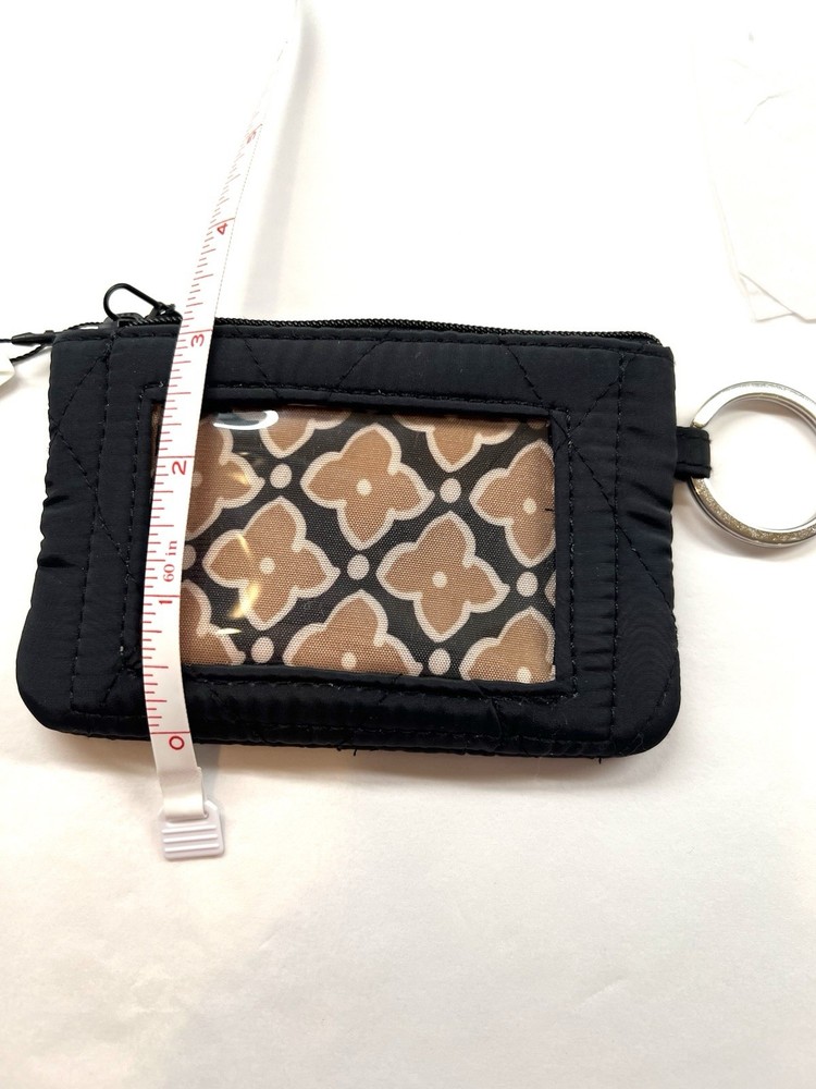 NWT Vera Bradley Zip ID Case solid black