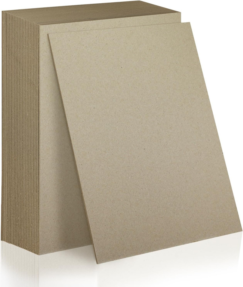 25 Sheets 12.5"x10" 2mm Grey Book Board for Binding and Box Making