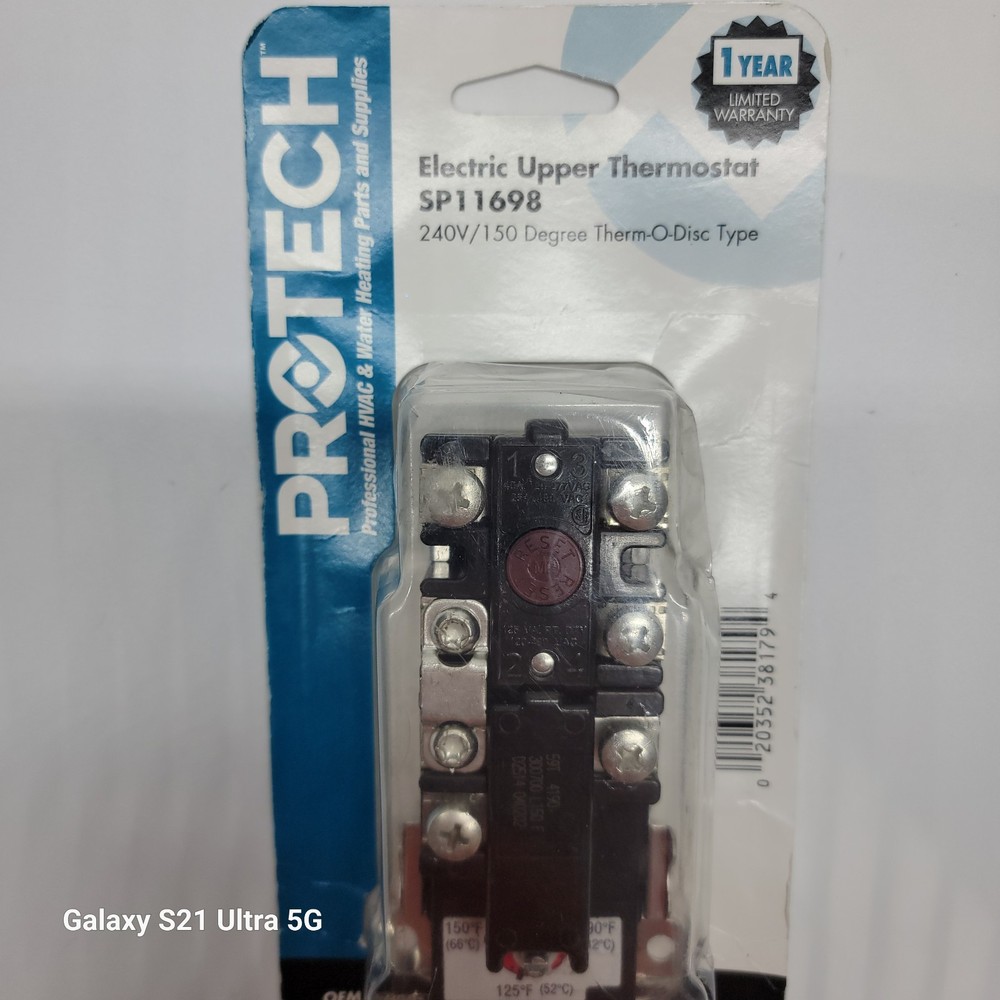Protech Electric Upper Thermostat SP11698 240V/150 Degree Therm-O-Disc Type