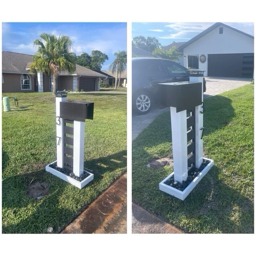 custom modern mailbox aluminum frame