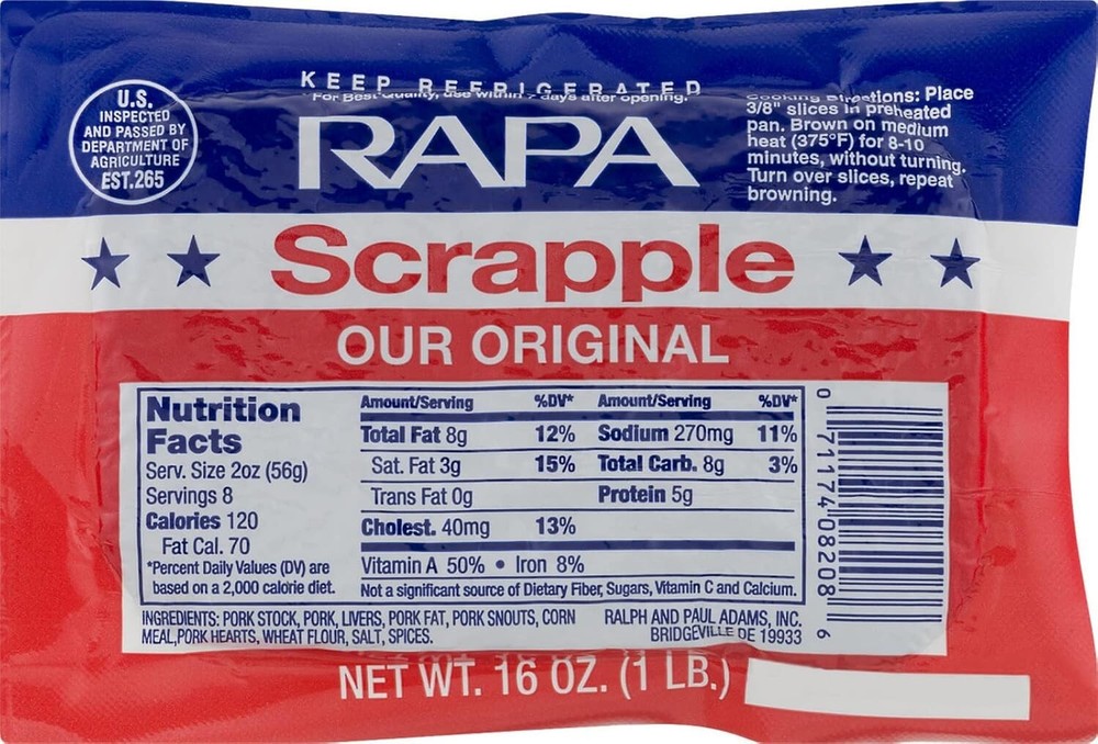 Rapa Scrapple Original 16 oz pack of 8