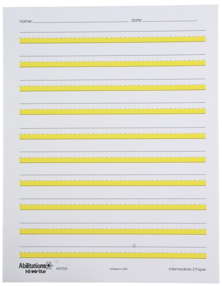 Abilitations Hi-Write Intermediate Paper, Level 2, Pack of 100 Sheets