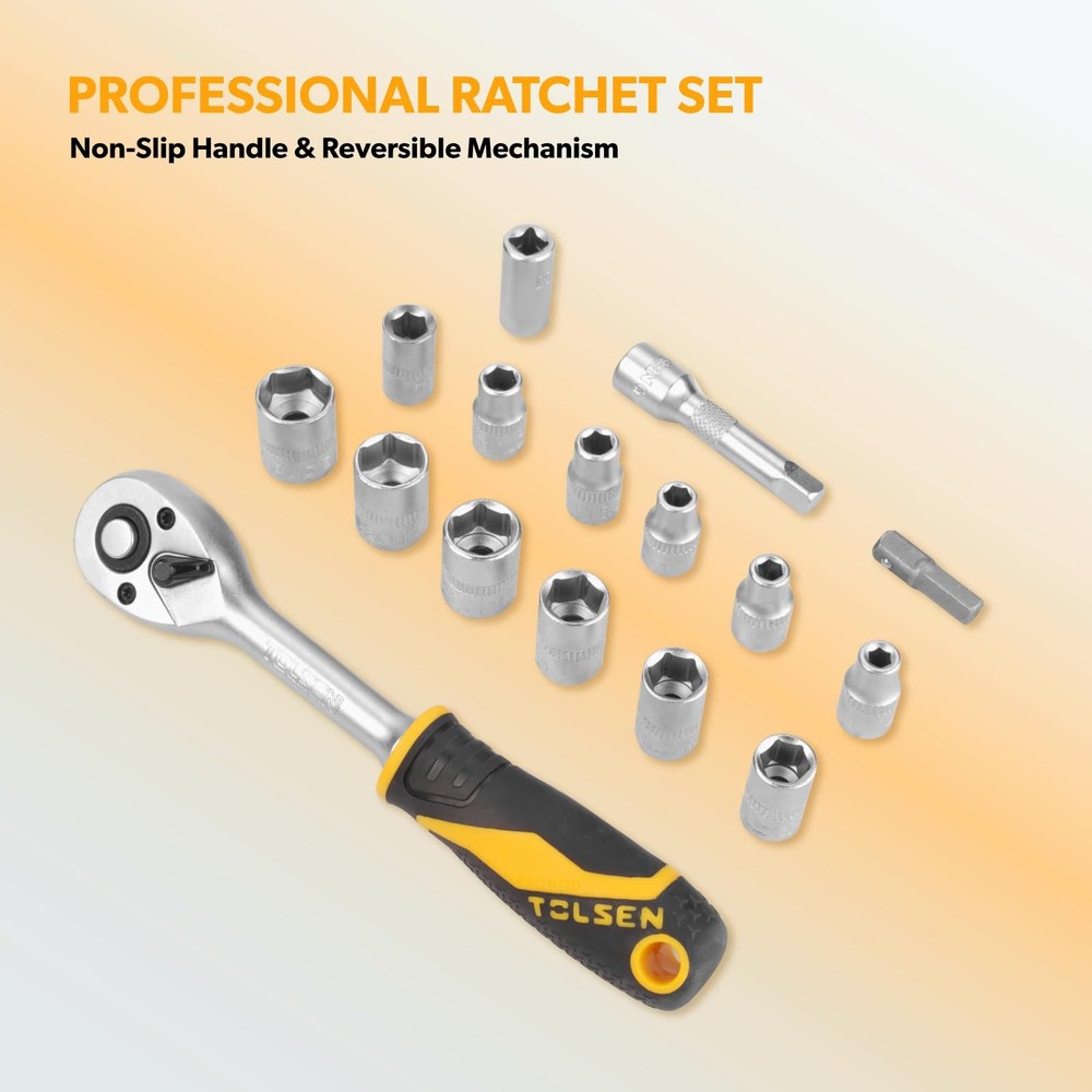 89-Piece Tool Set Household Tool Kit, Hammer, Screwdrivers, Drill Bits, Socke...