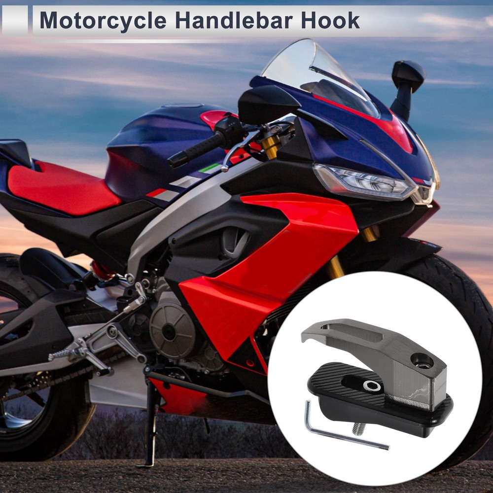 Allu Alloy Motorcycle Hook for Minio Rectangular With Titanium Shade Hole