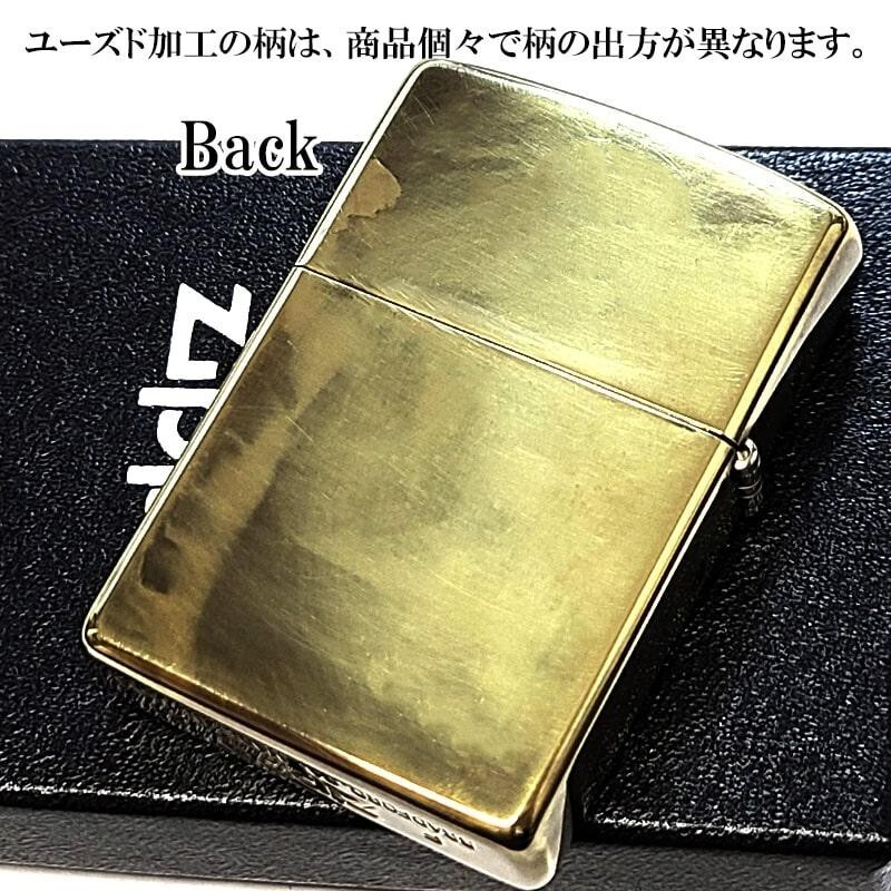 Zippo Witch Windy Antique Gold One Sided Processing Etching Lighter Regular