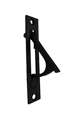 Solid Brass Edge Pull, 4", Matte Black, 1 Pack, Use on Pocket Doors and Sliding