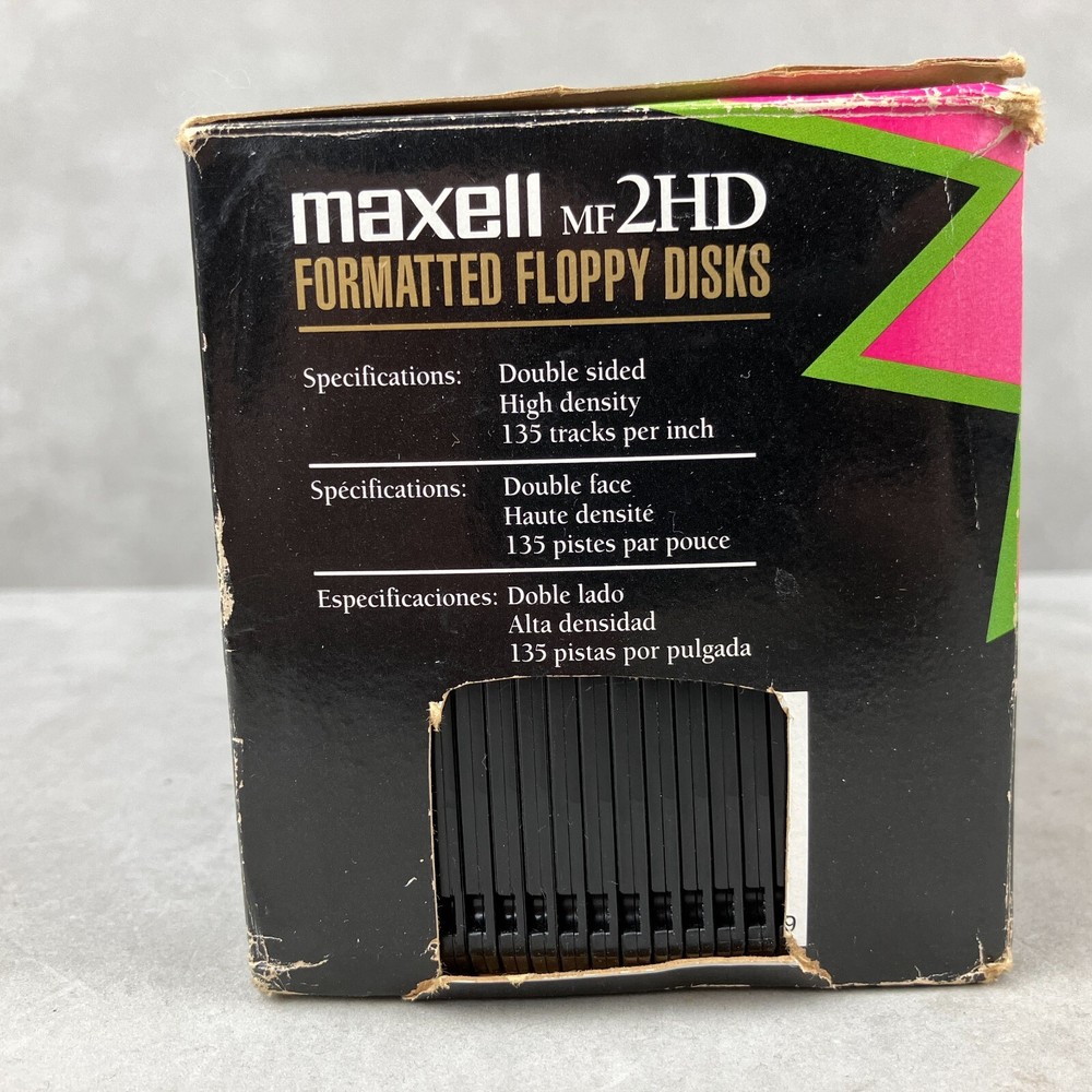 NEW Maxell MF2HD Macintosh Formatted Micro Floppy Disk Bulk 50 Pack