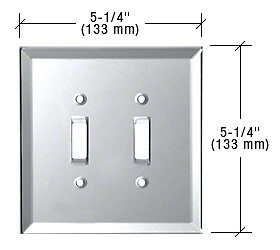 CRL GMP8C Clear Double Toggle Glass Mirror Plate