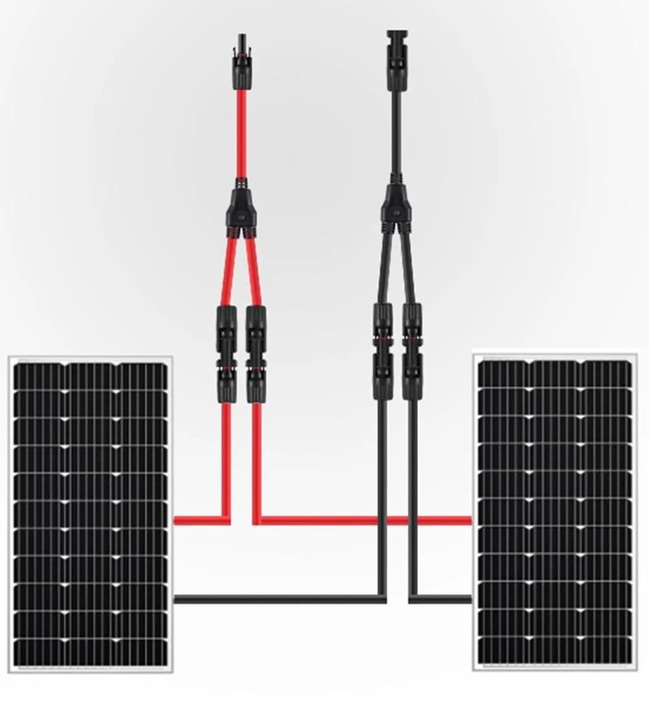 Solar Connectors Y Branch Parallel Adapter 10awg Cable for Solar Panel