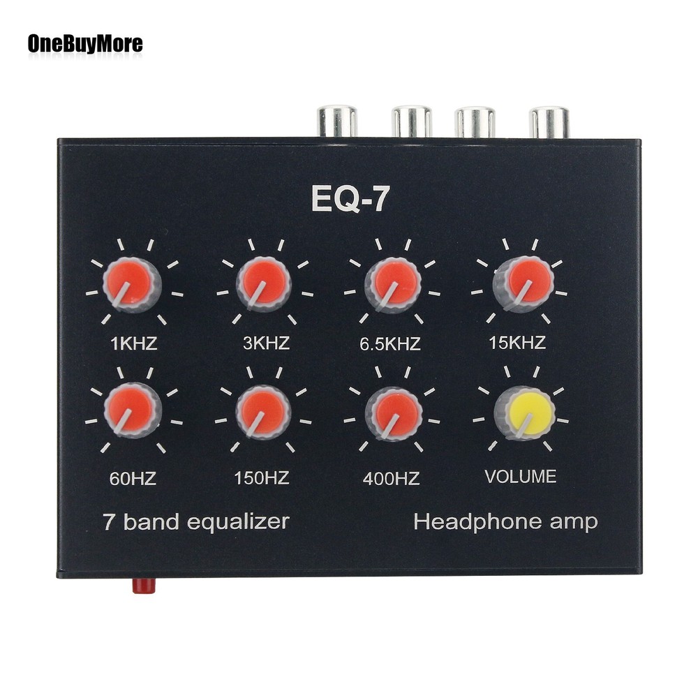 EQ-7 Headphone Amp 7 Band Equalizer Amplifier + USB DC Cable for PC Cellphone