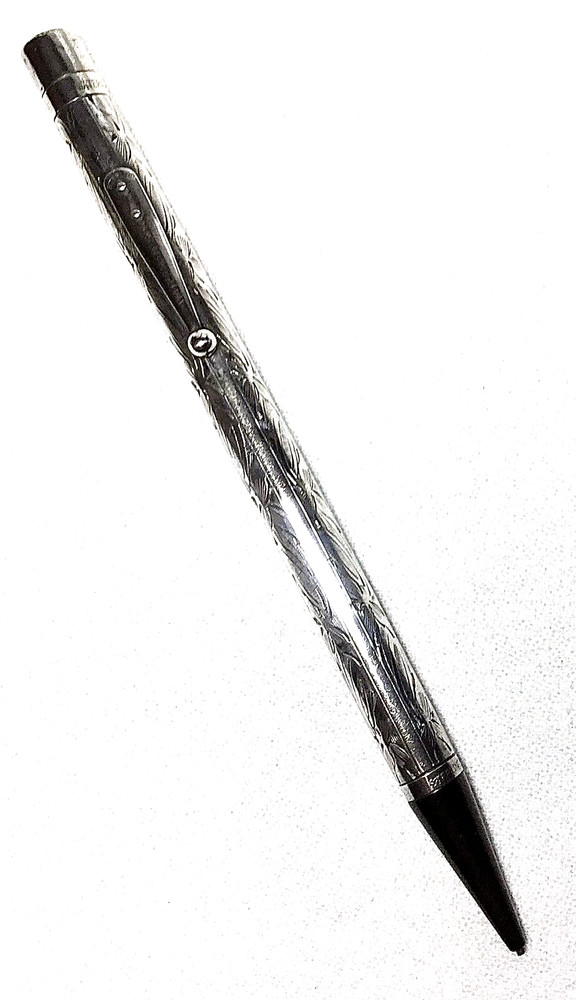 Waterman Sterling Pansy Pattern Pencil From The Mid 1920's Excellent Working