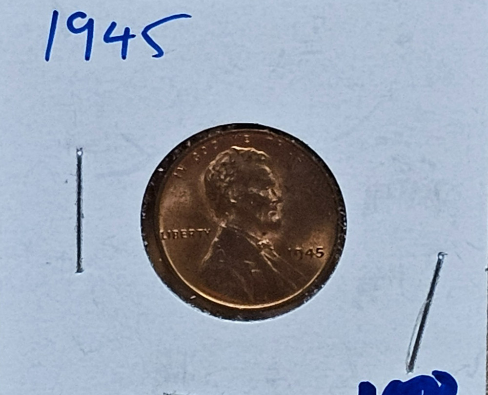 1945 Lincoln Wheat Penny US Cent Sharp