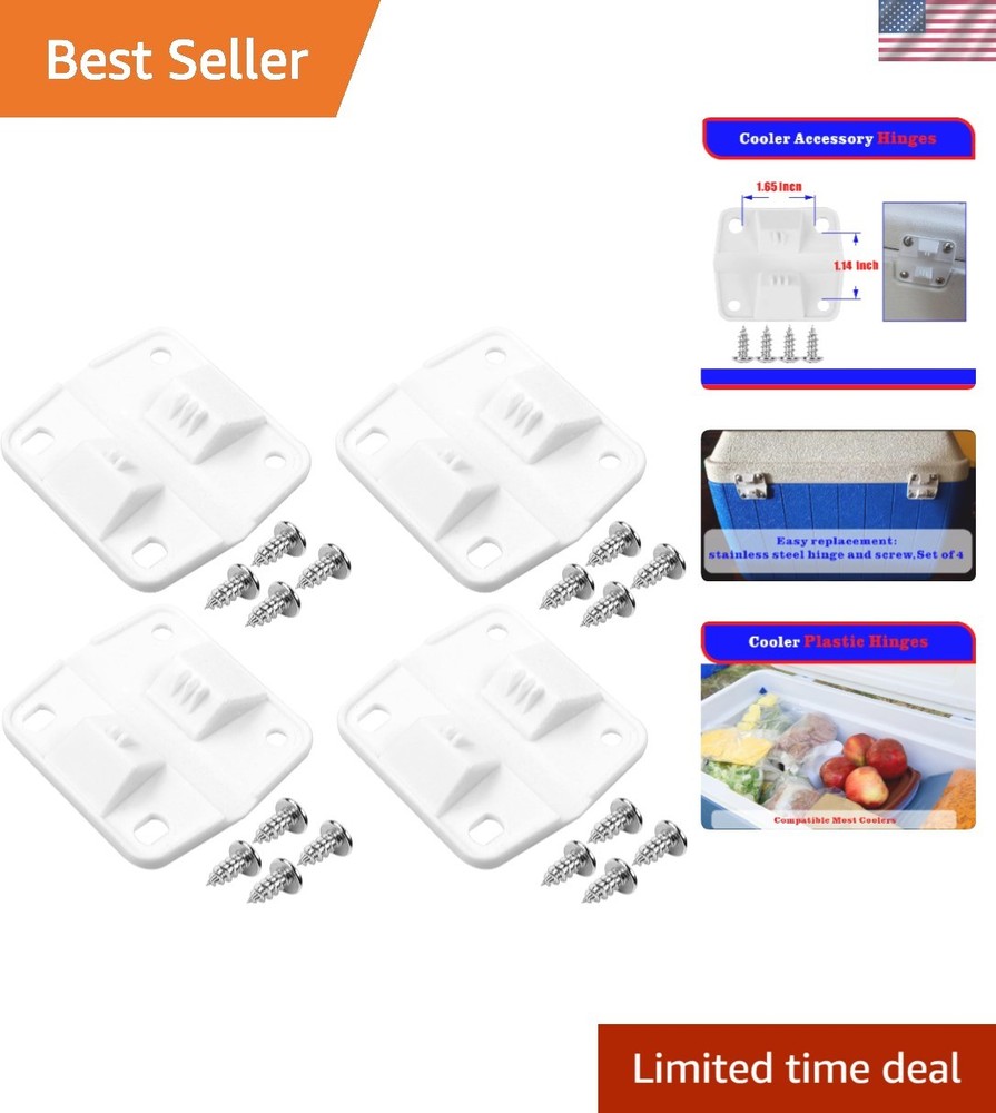 Reliable Cooler Hinges & Screws -  ABS Plastic, Quick Replacement