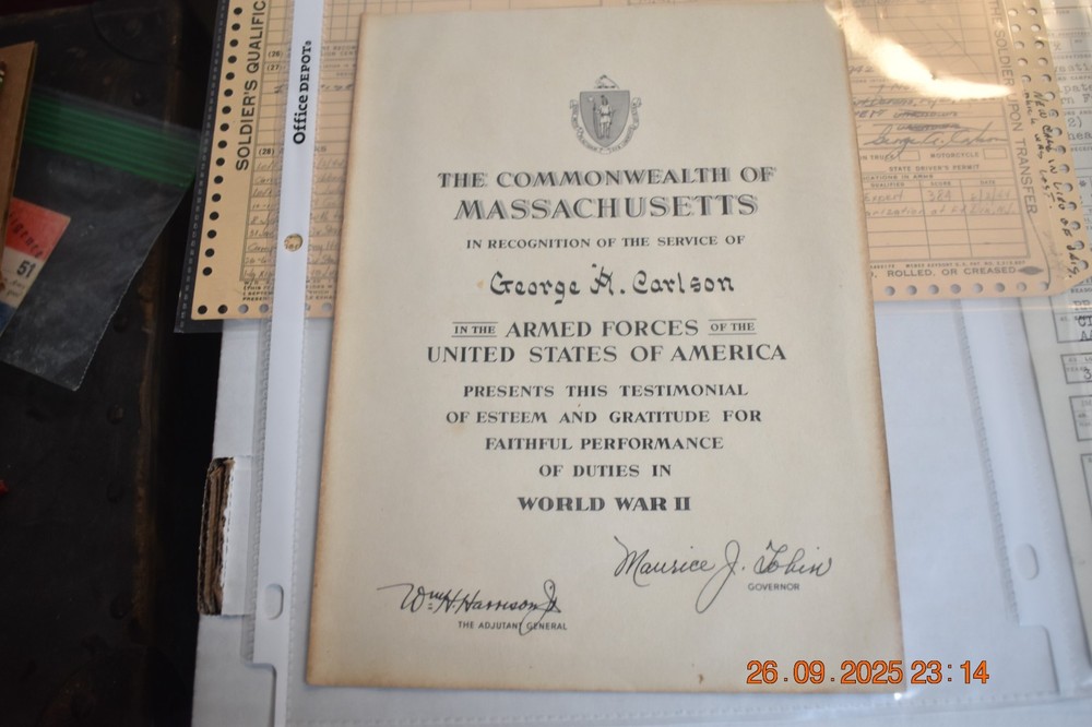 WW2 US Army Counter-Intelligence-Corps Ritchie Boys Documents & Ribbons