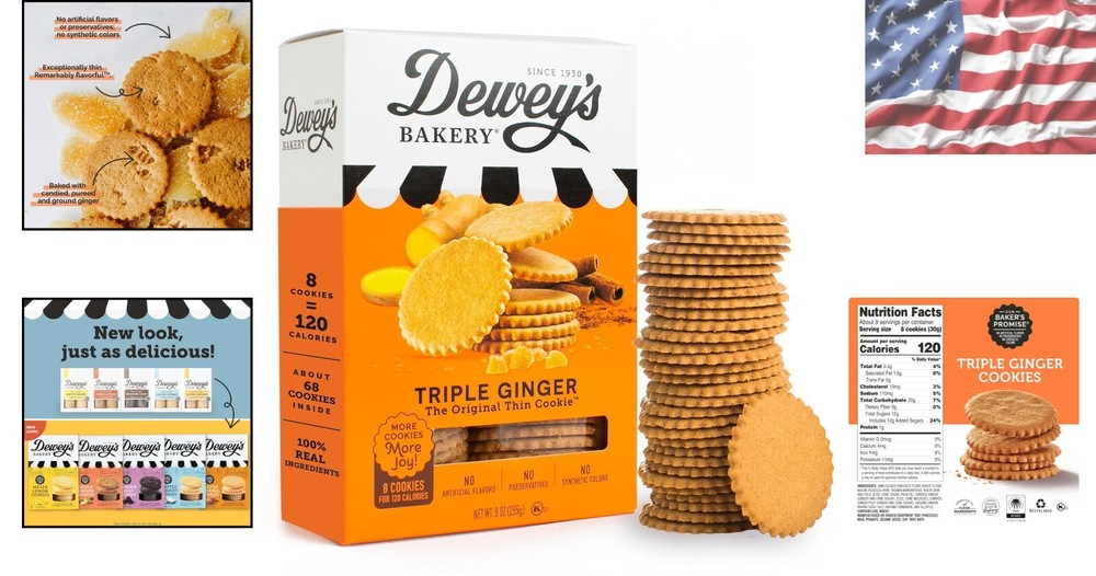 Vegetarian-Friendly Triple Ginger Cookie Thins - No Artificial Additives