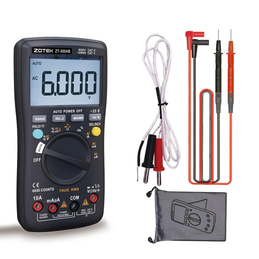 Wireless Digital Multimeter True RMS Manual/Auto Ranging 6000 Counts DMM Voltage