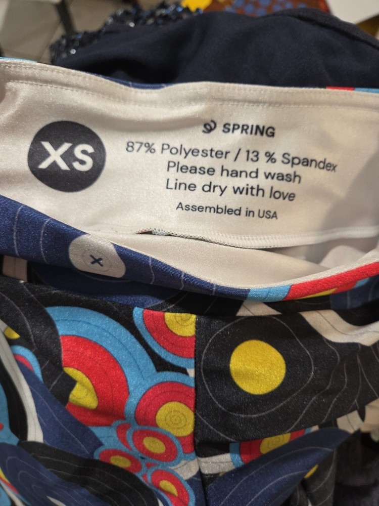 Spring Size XS Blue Circle Stretch Leggings