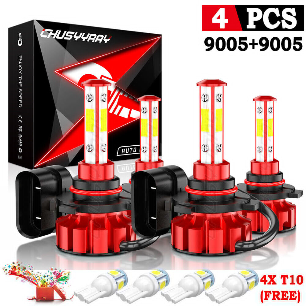 4X LED Headlight High Low Beam Bulbs Combo Kit For Hyundai Sonata 2015-2019