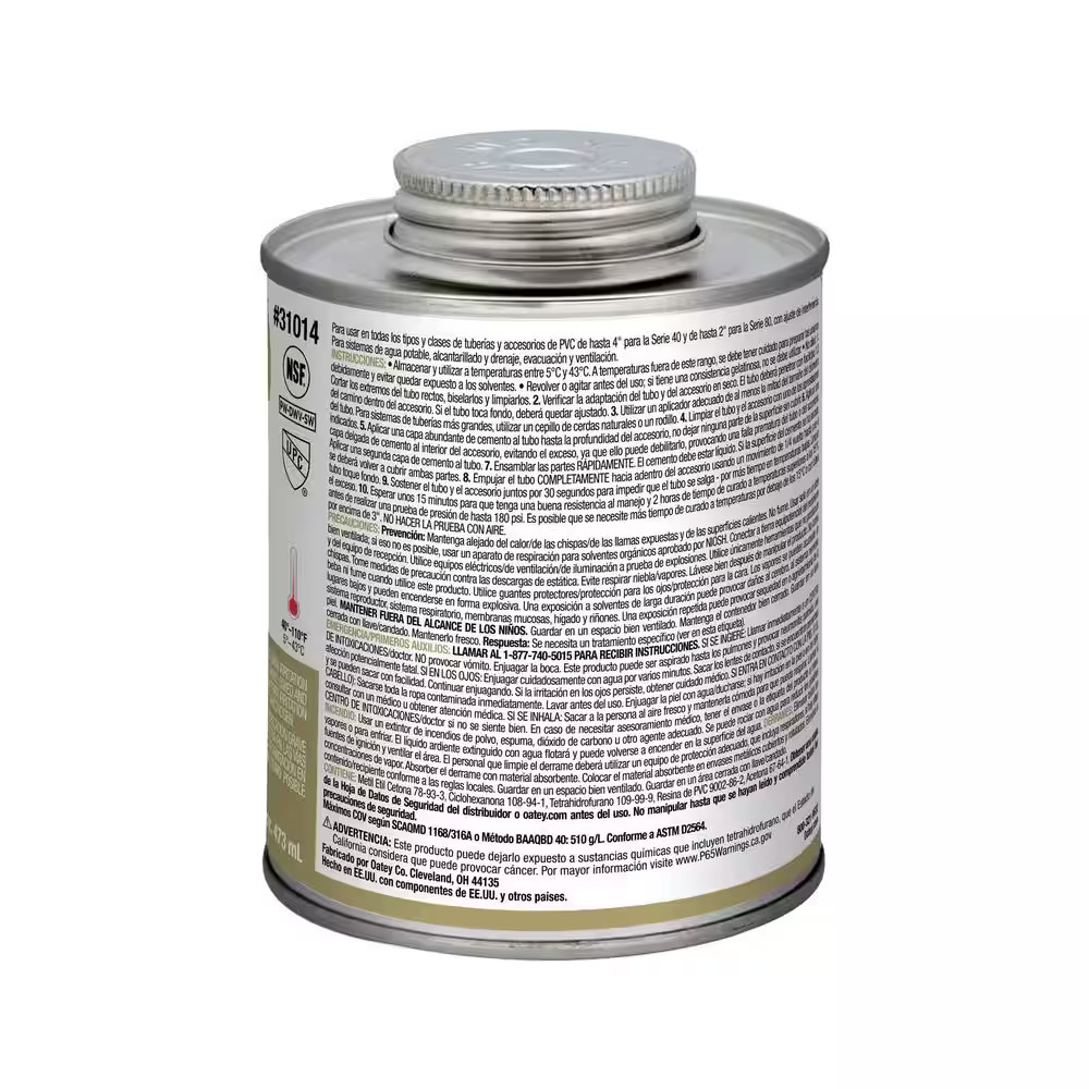 16 Oz. Regular Clear PVC Cement