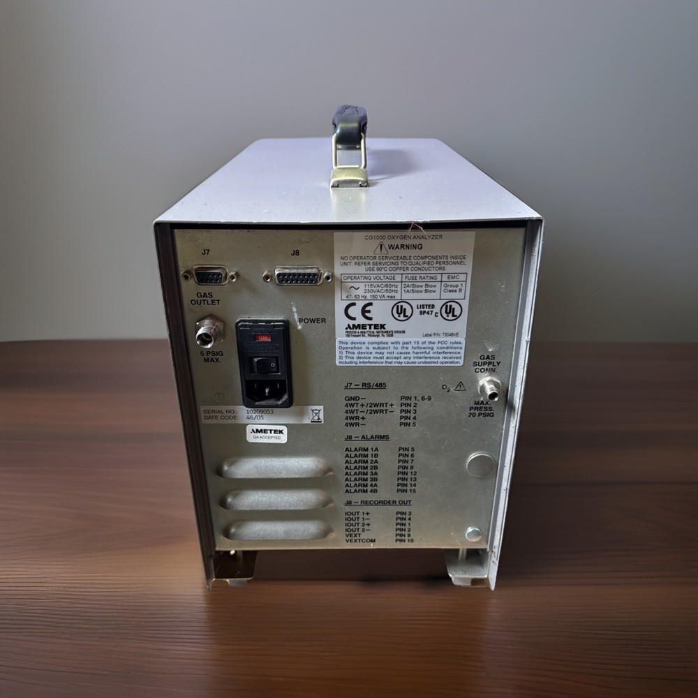2 AMETEK Process Instruments Thermox CG-1000 Oxygen Analyzer Working