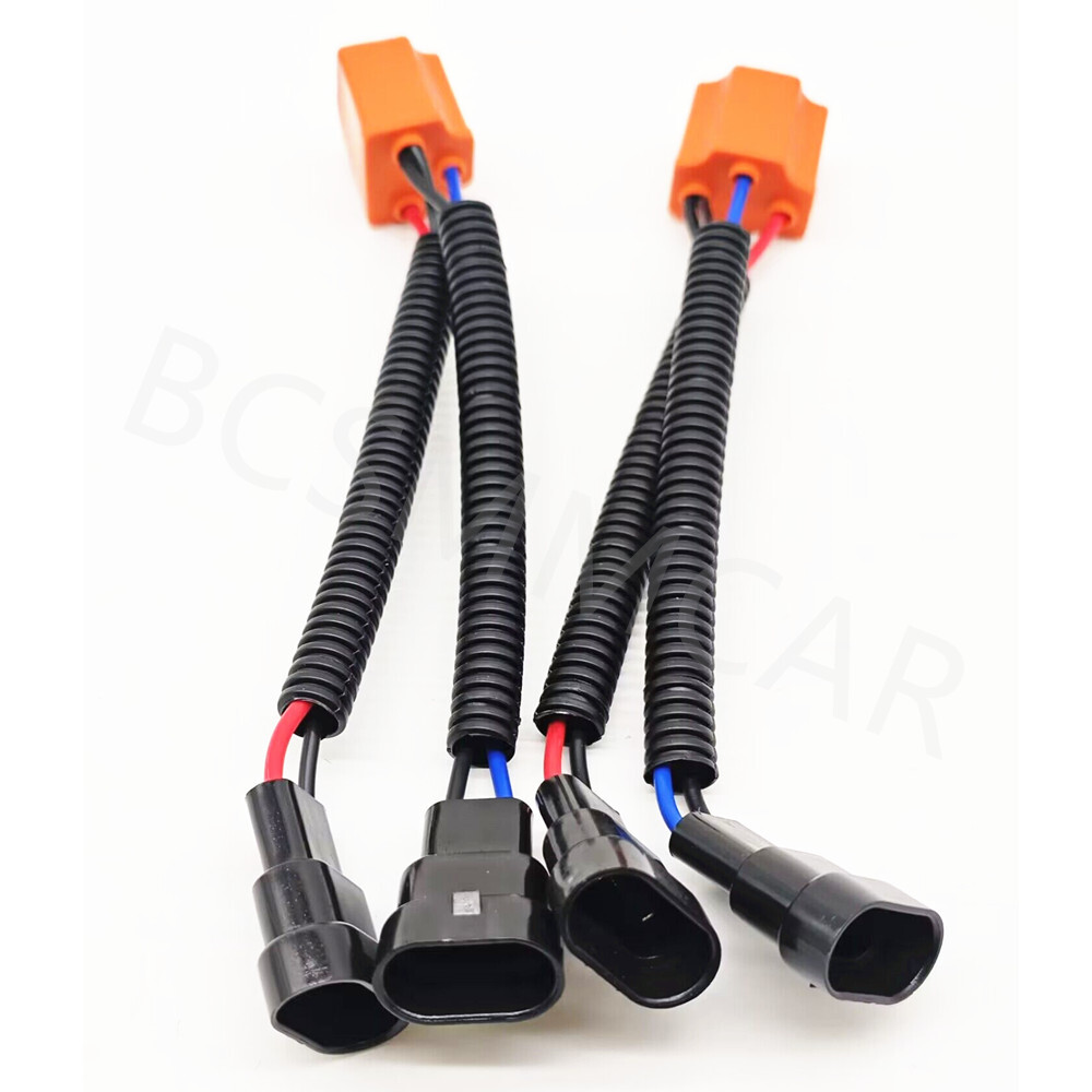 9005 9006 To H4  Bulbs Adapter Headlight Conversion Wire Pigtail Connector 2PCS