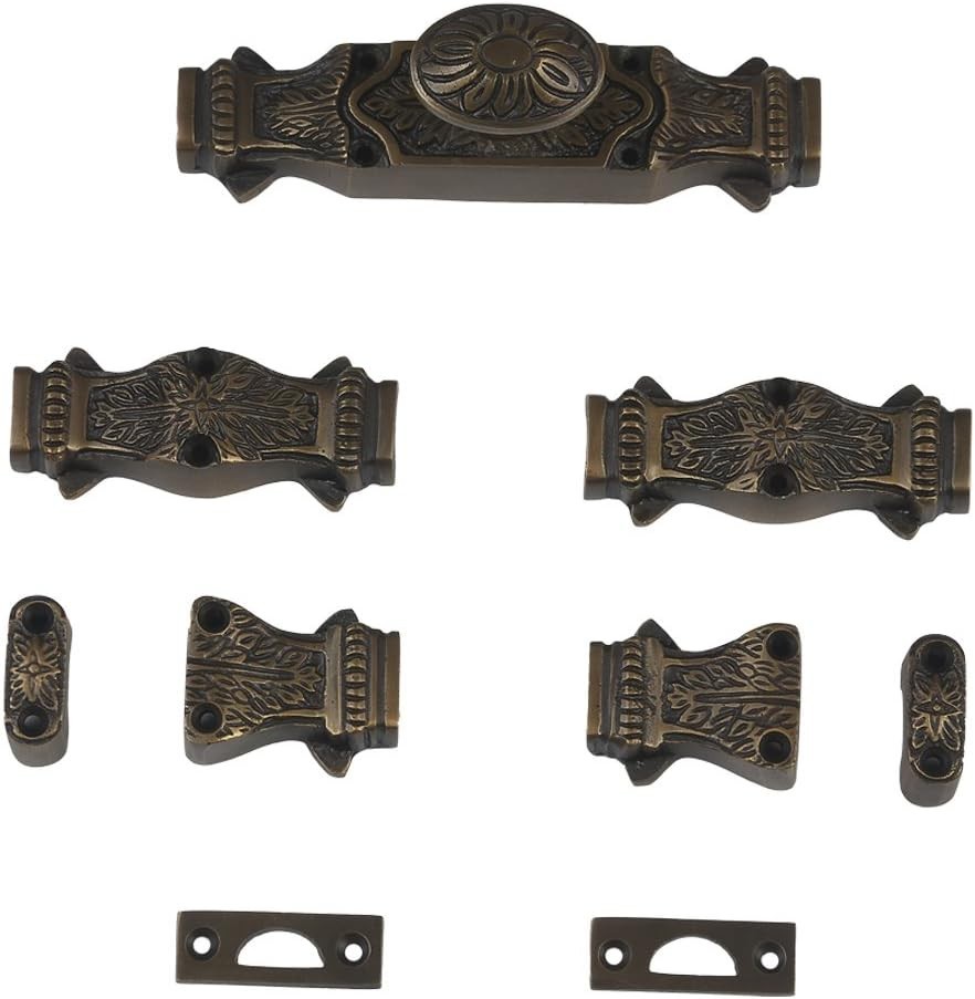 A29 Hardware 6ft Solid Brass Cremone Bolt Antique Brass Corinthian