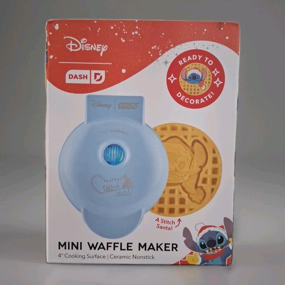 Disney Dash Stitch Santa Mini Waffle Maker