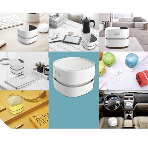 Desktop Vacuum Cleaner, Mini Table dust Sweeper Energy Saving,High White